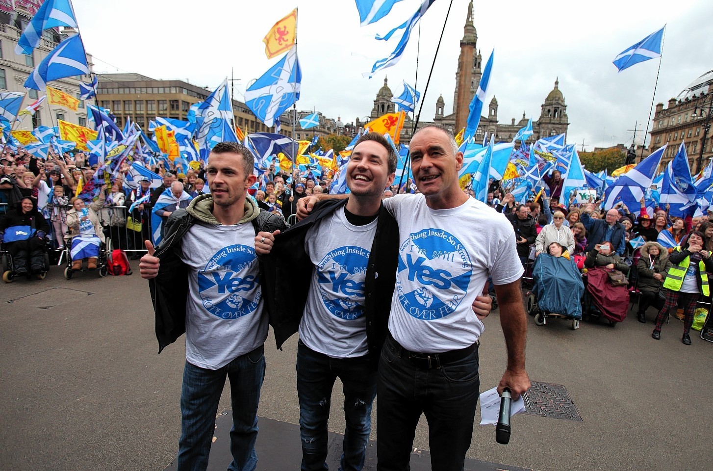 The pro-independence rally in Glasgow's George Square