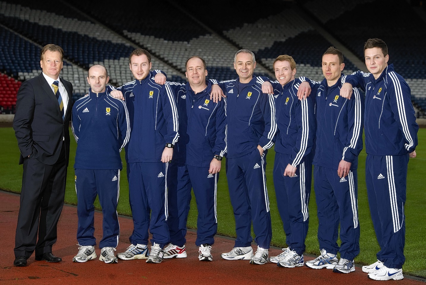 Ian Cathro (second left) alongside Mark Wotte and the heads of the other development schools