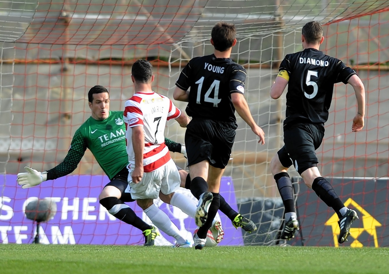 Dougie Imrie nets against the Dons in 2011