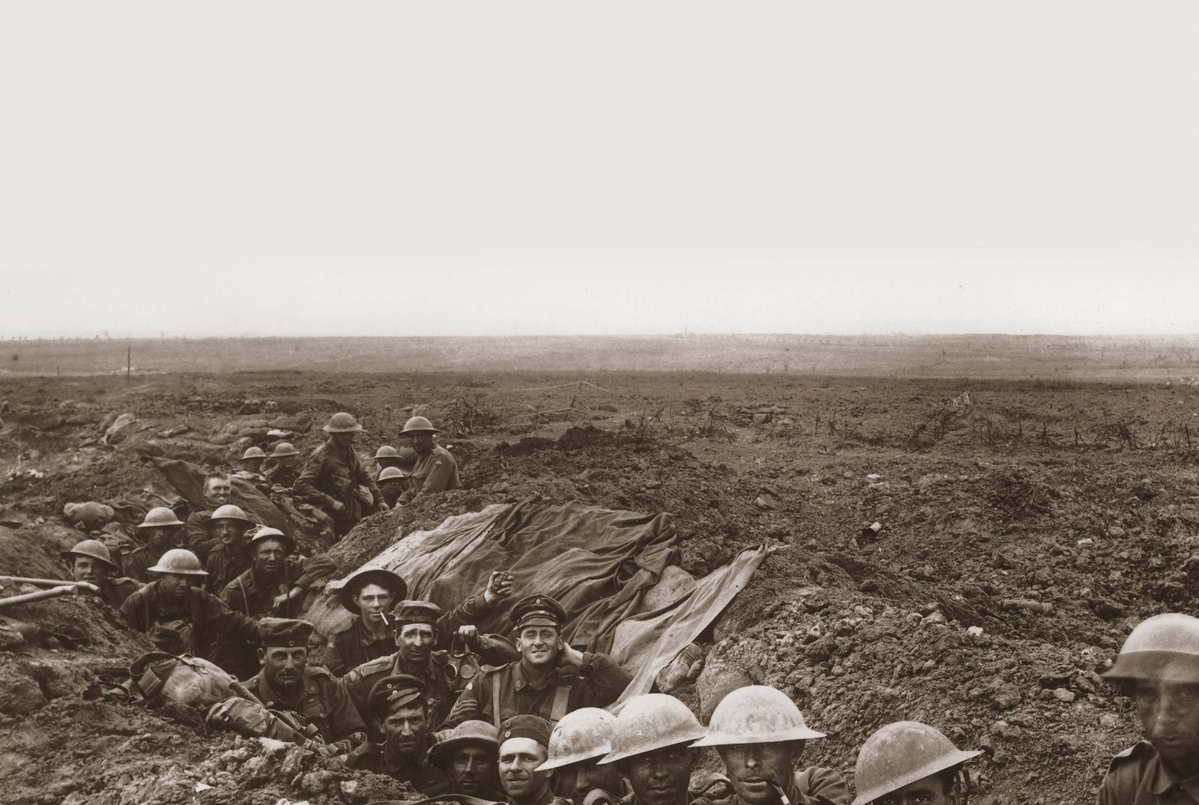 Photographs of the trenches from the In Flanders Fields