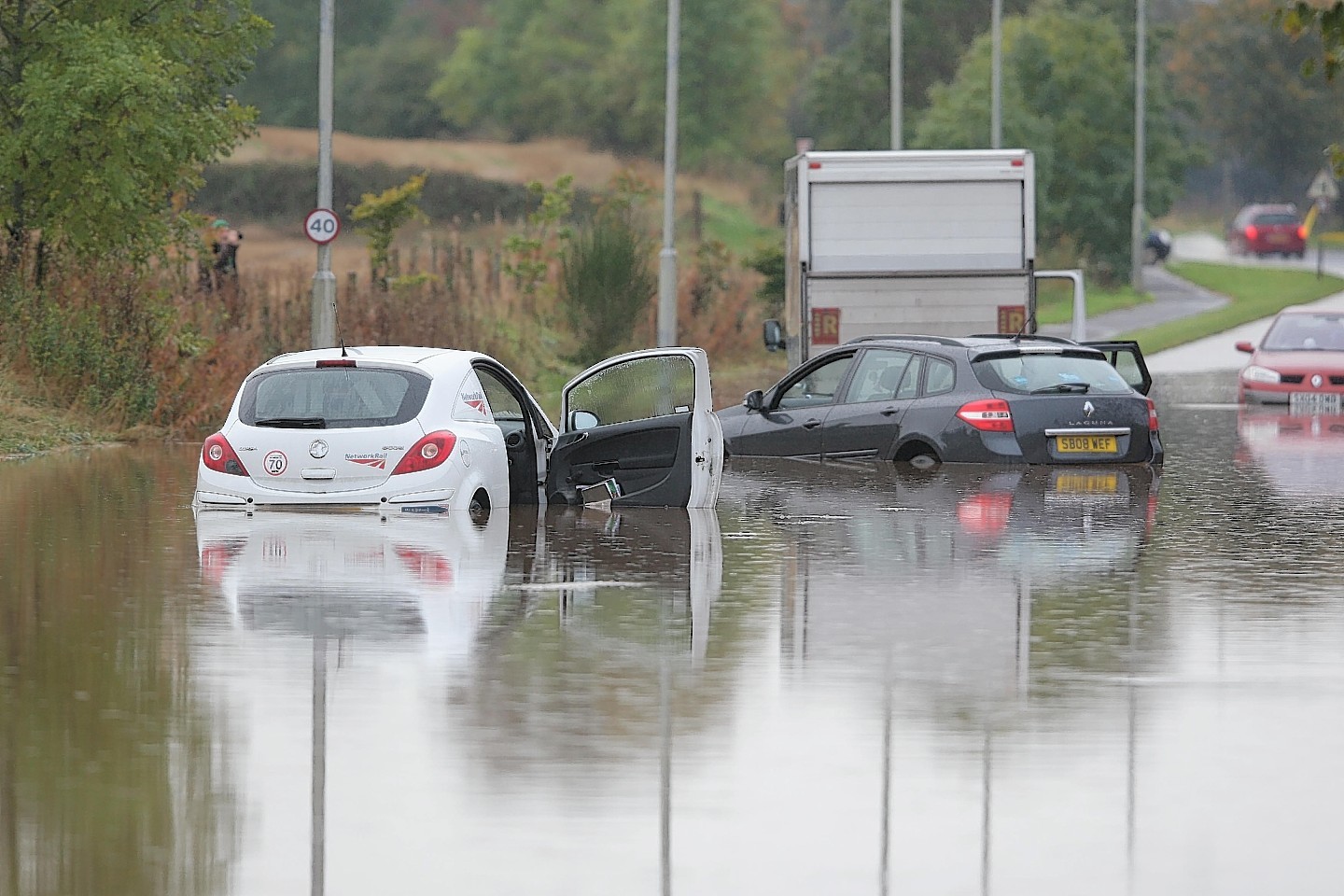 Flooding on Barn Church Road in Inverness