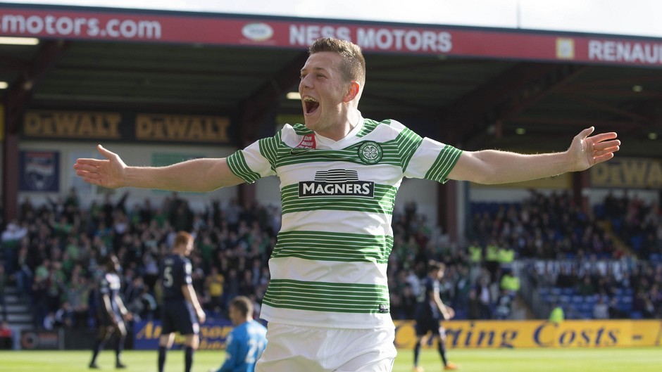 Celtic's Callum McGregor celebrates his side's second goal