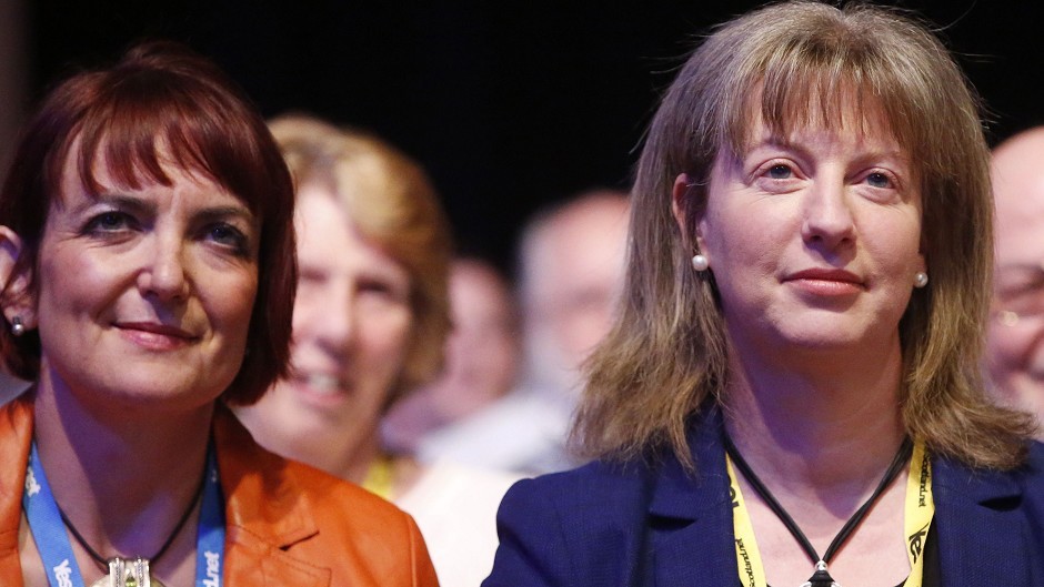 Angela Constance (left) is to launch a bid to become SNP deputy leader