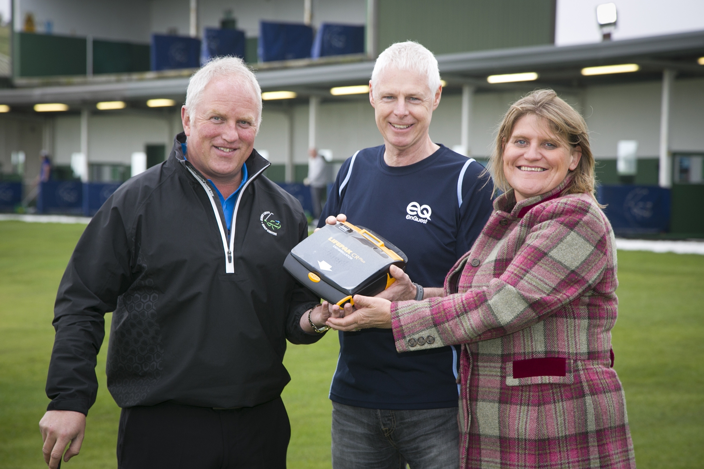 Paul Girvan (direcotr of golf, Kings Links), John Atkinson (Head of HSE+A at EnQuest) and Allison Walker (director of sales and marketing, Falck Safety Services)