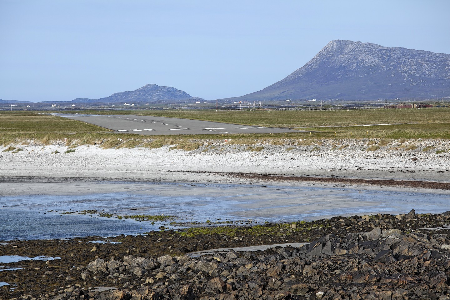 The runway at Benbecula Airport