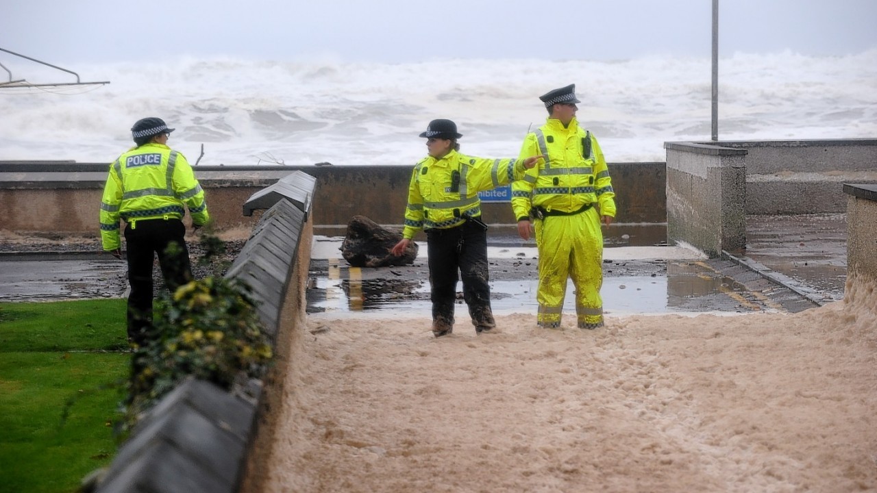 Stonehaven sea foam build-up. Pictures by Kenny Elrick