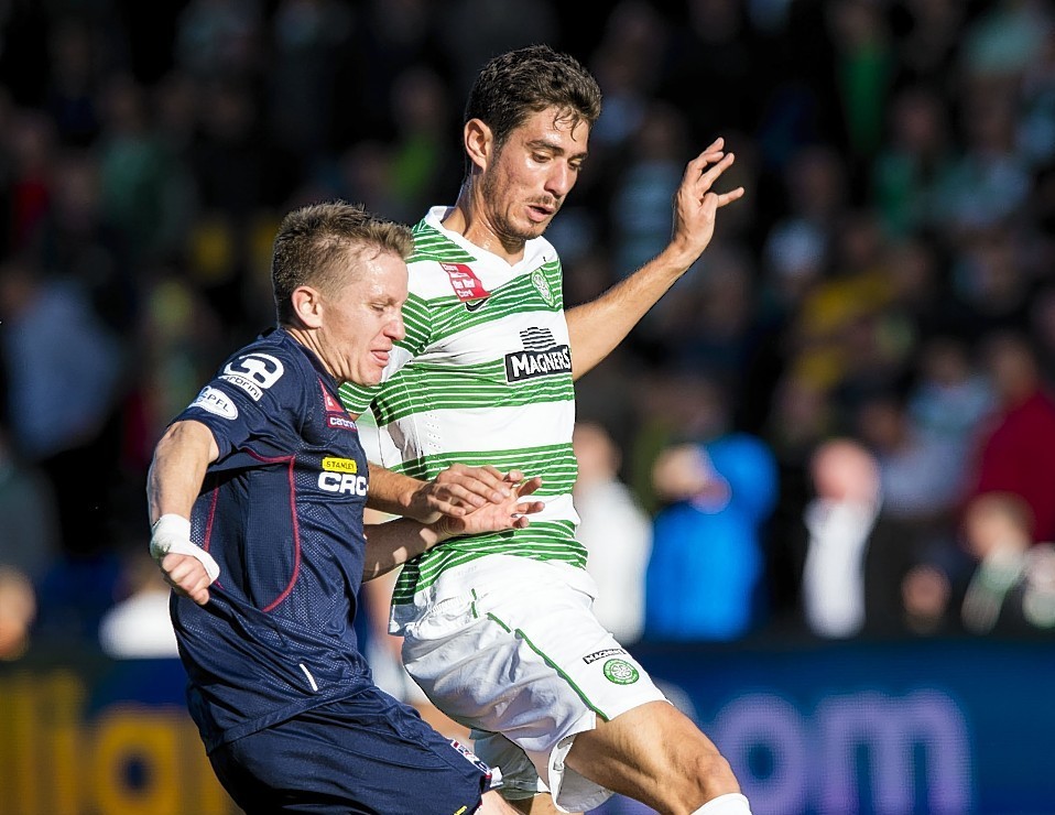 Terry Dunfield donned the County strip for the first time against Celtic