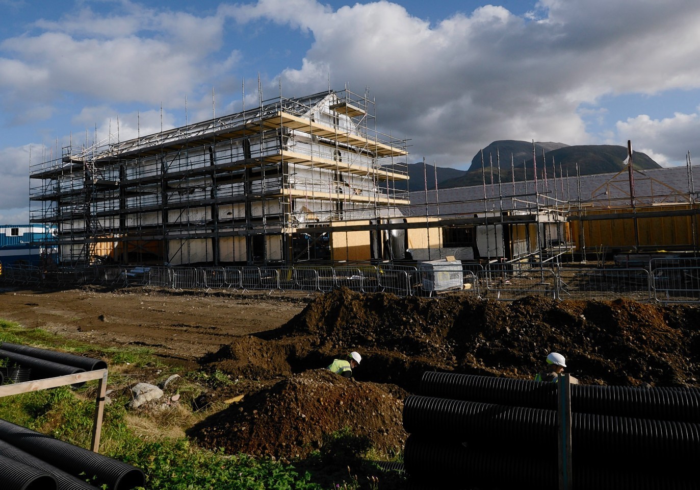 The Gaelic primary school  at Ardgour Road, Caol, in its early stages