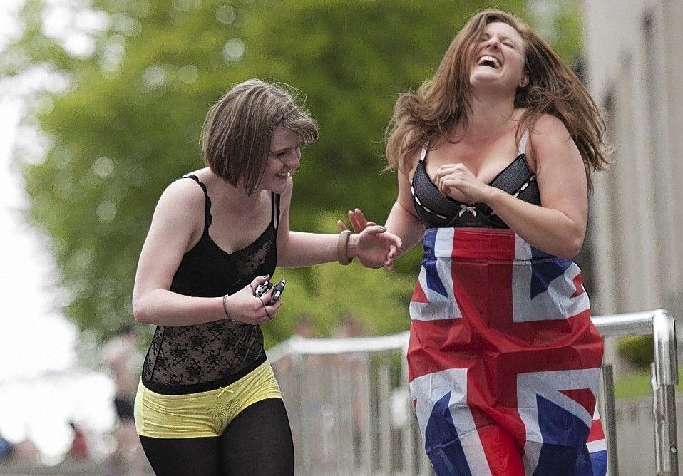 An Undie Run on the streets of Glasgow in 2012