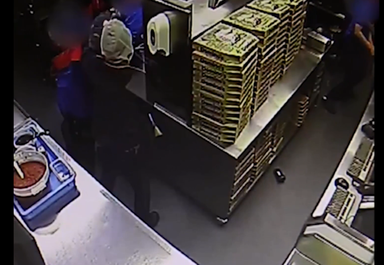 A Domino's shop was robbed at knifepoint last week