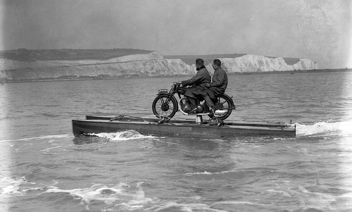 An amphibious vehicle in an archive of weird and wacky innovations has been unearthed by an amateur historian as he trawled through a collection of images spanning the last 100 years