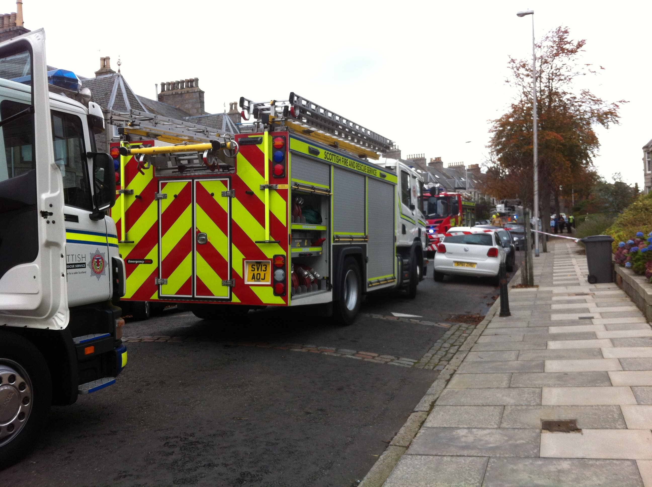 Fire crews on Gray Street in Aberdeen