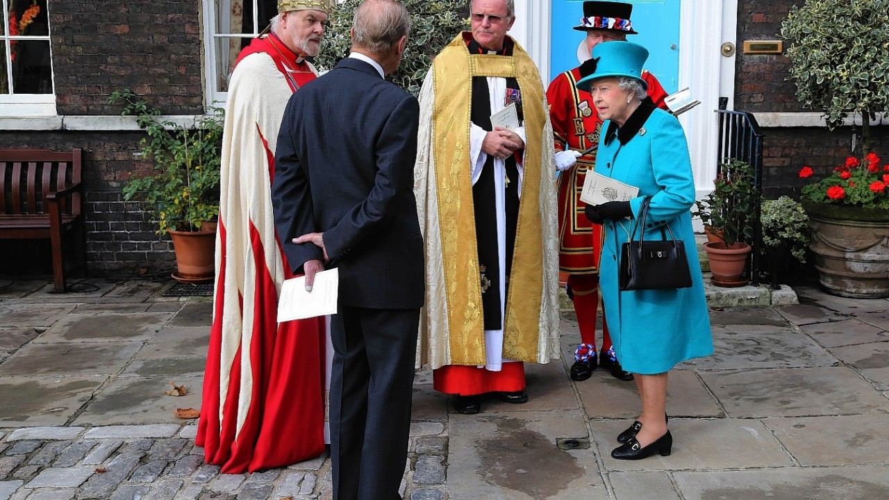 Queen Elizabeth II and the Duke of Edinburgh visit the Tower of London's Blood Swept Lands and Seas of Red installation