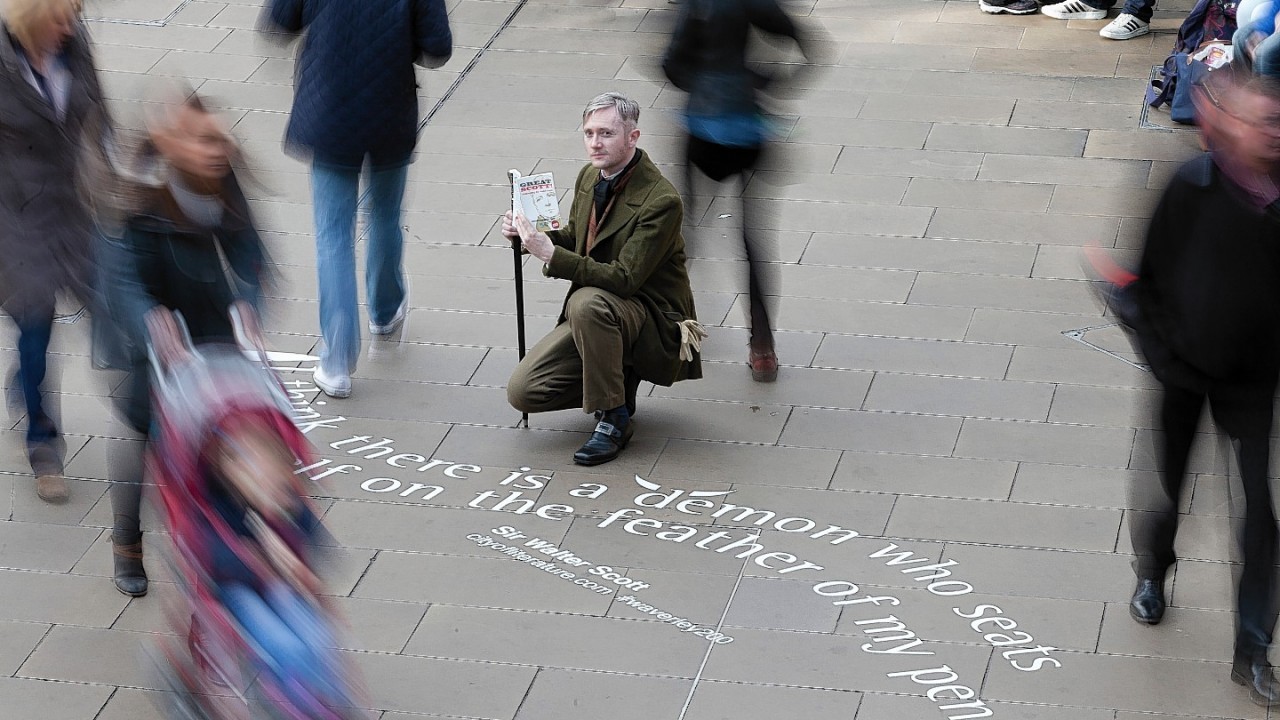 Quotes from Sir Walter Scott's first published novel 'Waverely' are written around Waverley Station in Edinburgh, the railway station having been named after the book