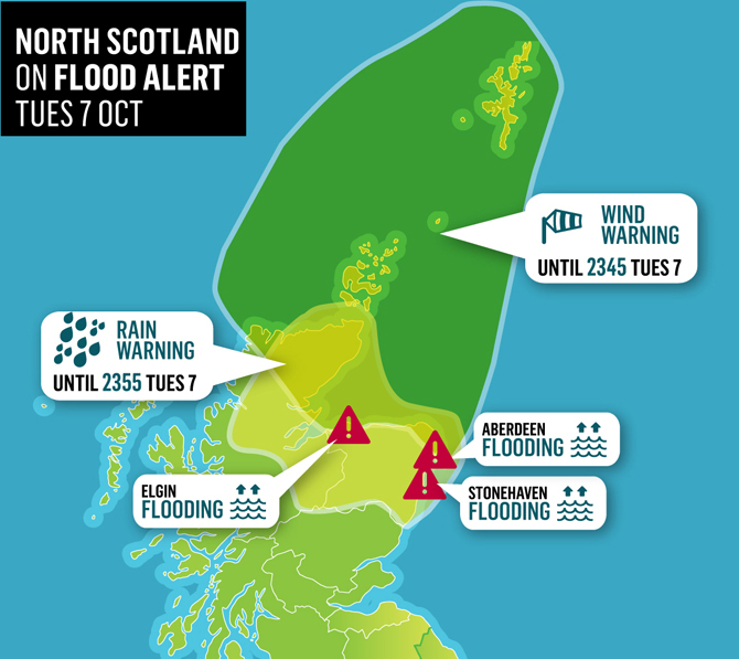 North of Scotland weather warnings