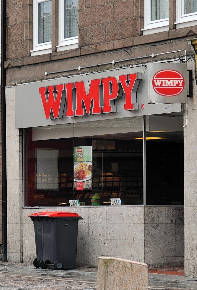 Wimpy's Peterhead restaurant closed in 2014.