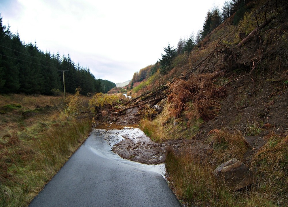 A landslide in Argyll