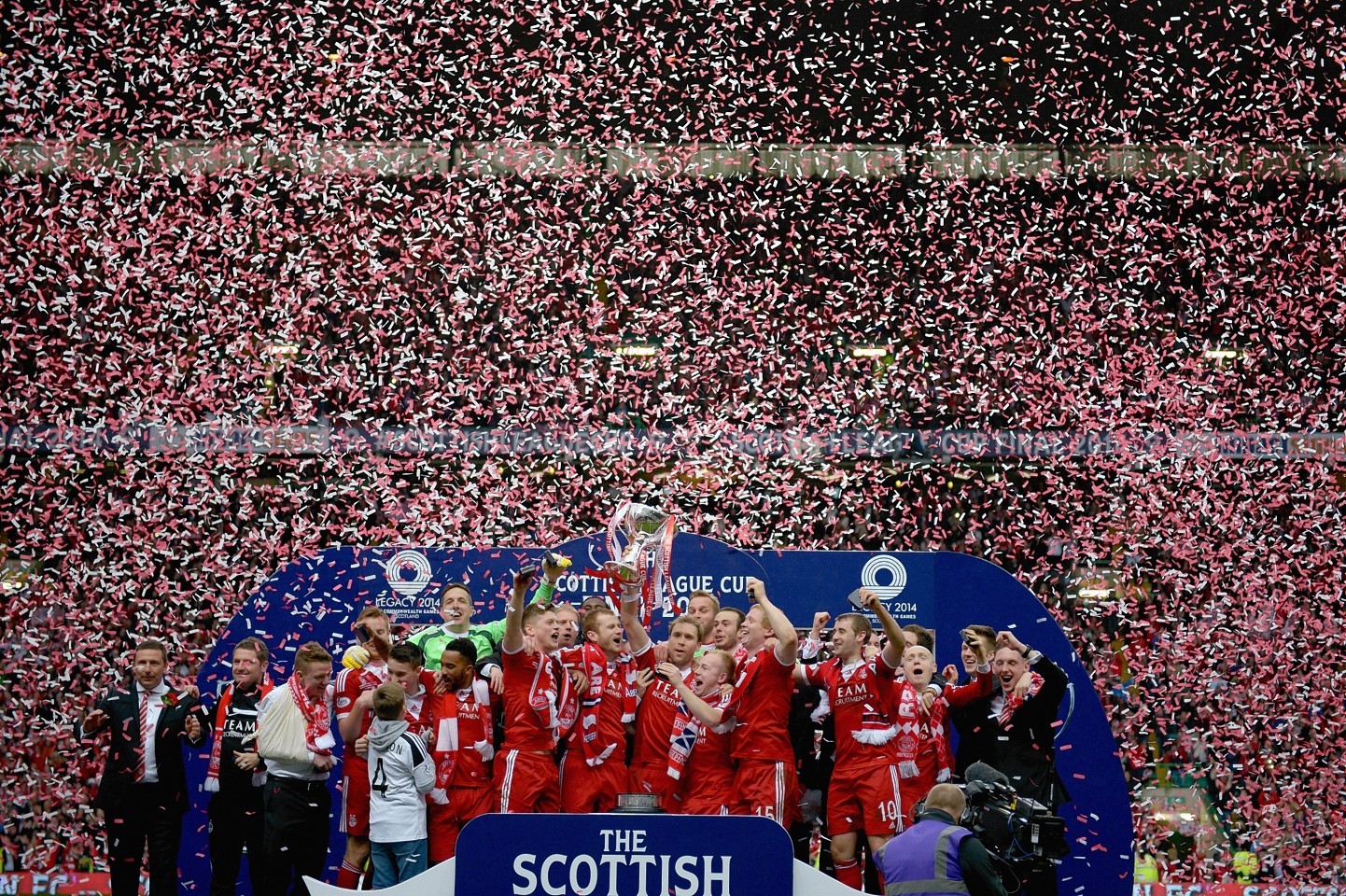 Aberdeen FC celebrate cup success