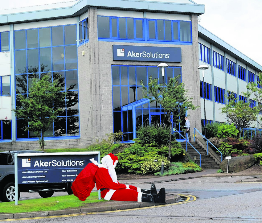 Aker Solutions building in Aberdeen (photo montage)