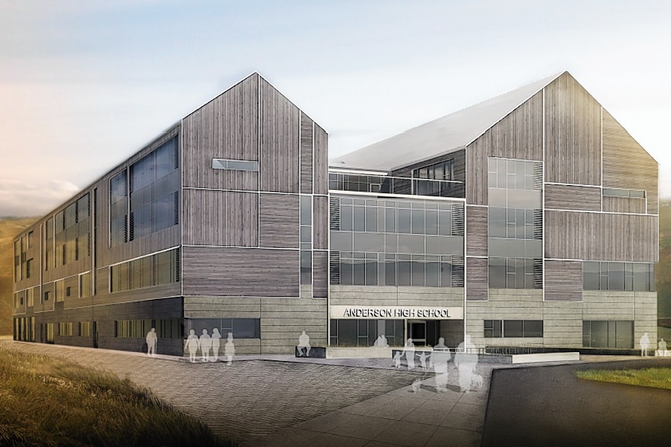 An artist's impression of the new Anderson High School