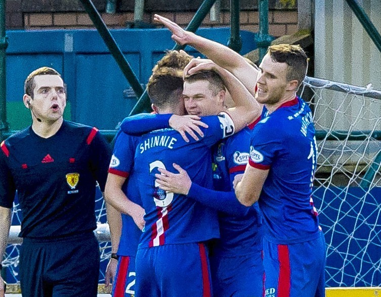 Billy McKay celebrates his opening goal