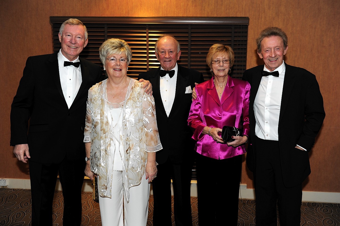 Sir Alex Ferguson, Diane Law, Stewart Spence, Cathy Ferguson and Denis Law.
Photographs by Kenny Elrick.