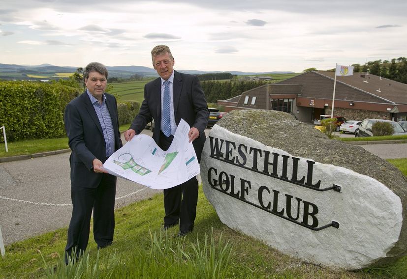 Douglas Gold, vice-captain Westhill Golf Club, and Len Hubert, captain Westhill Golf Club