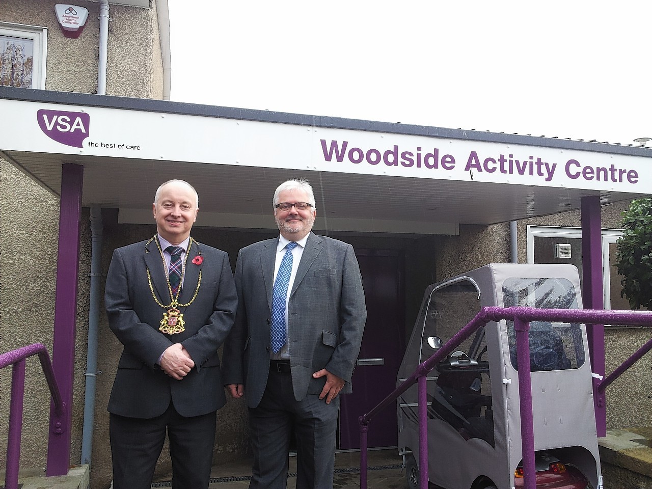 Lord Provost George Adam at the centre