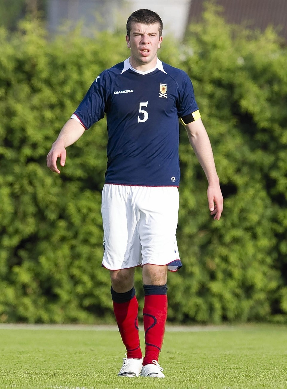 Grant Hanley is still a young lad but here he is playing for Scotland at under-19 level in 2010 in a match against Belgium