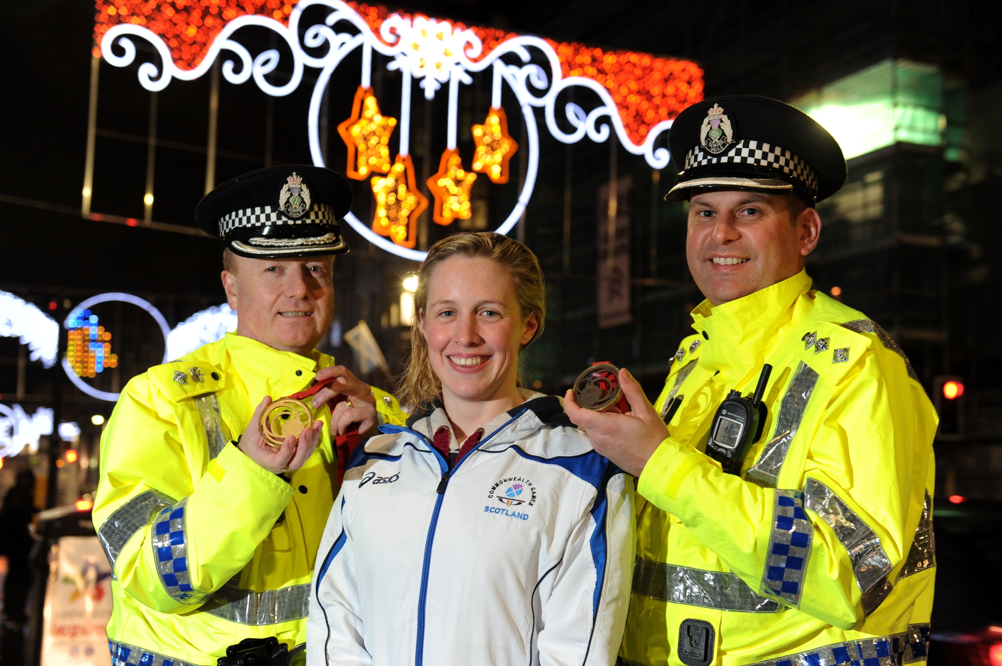 Hannah Miley helped launch Operation Oak with Aberdeen police officers last week