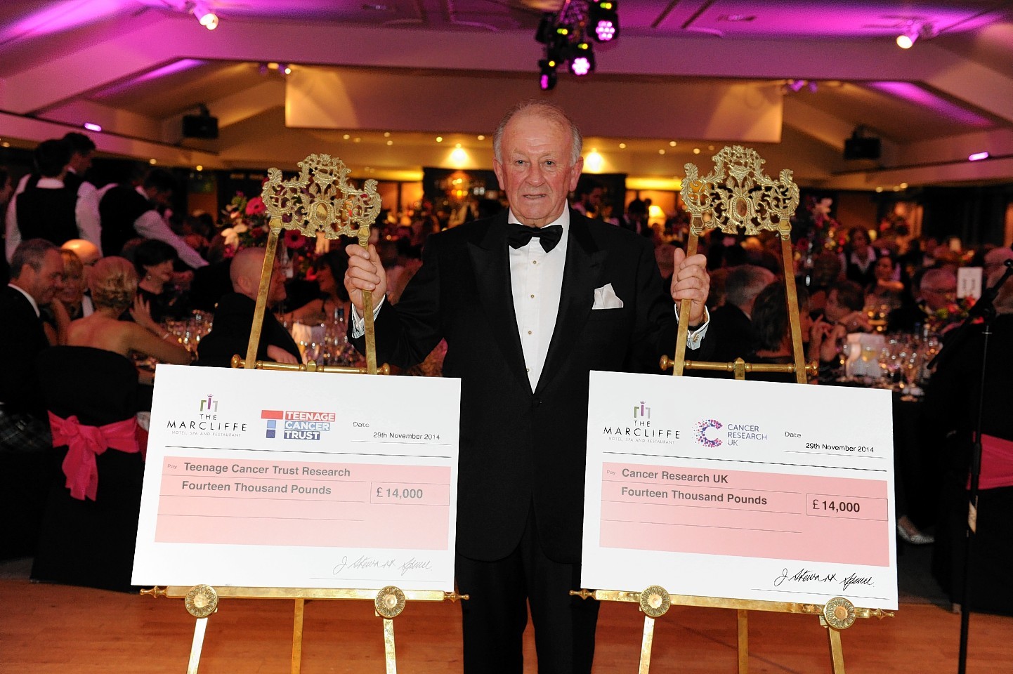 The two charities split  £28,000. 