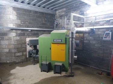 The new woodchip boiler at Mingary Castle