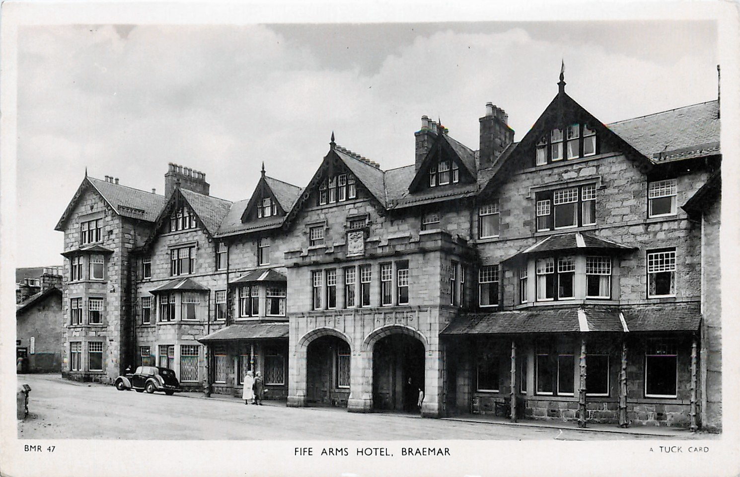 An old picture of Braemar's Fife Arms, which will close for refurbishment in January
