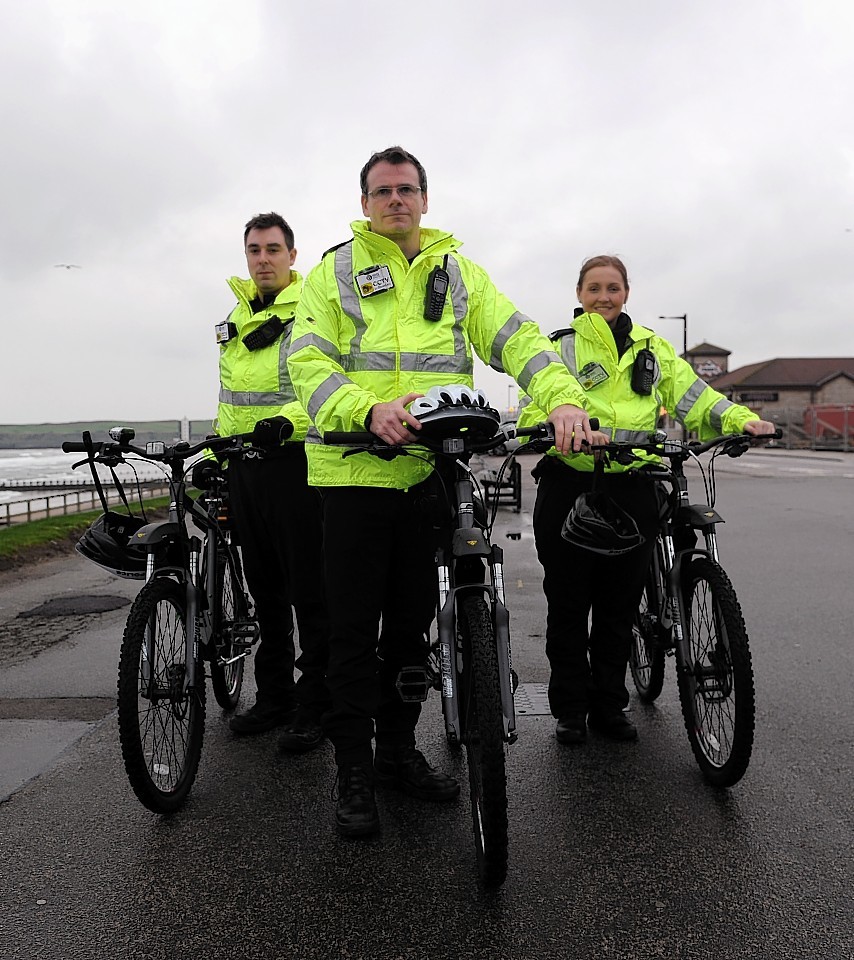 From left to right PC Chris Tait, Inspector Jason Carrigan and PC Robyn Sangster.