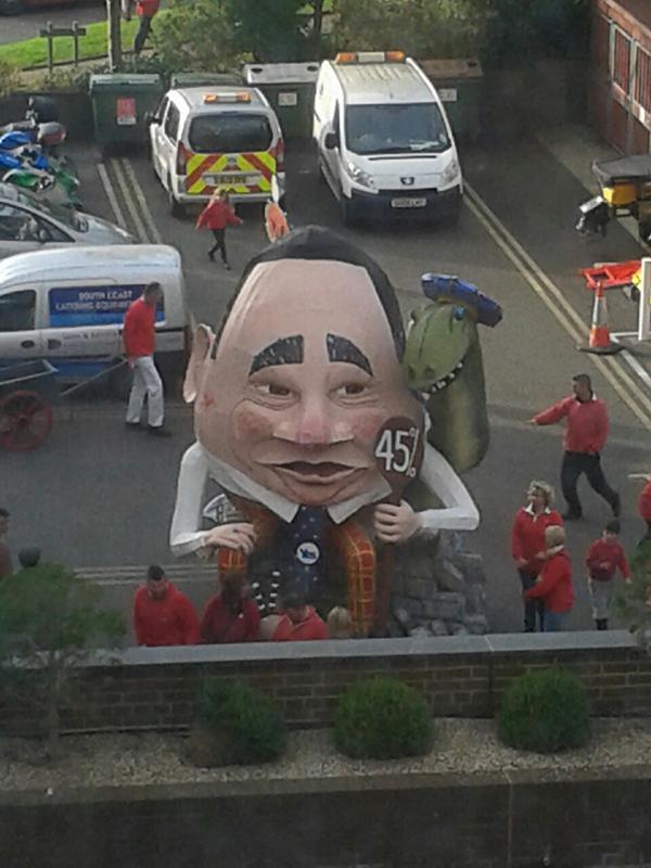 An effigy of Alex Salmond