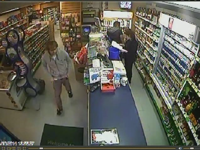 CCTV showing some of the last moments before Shaun's disappearance