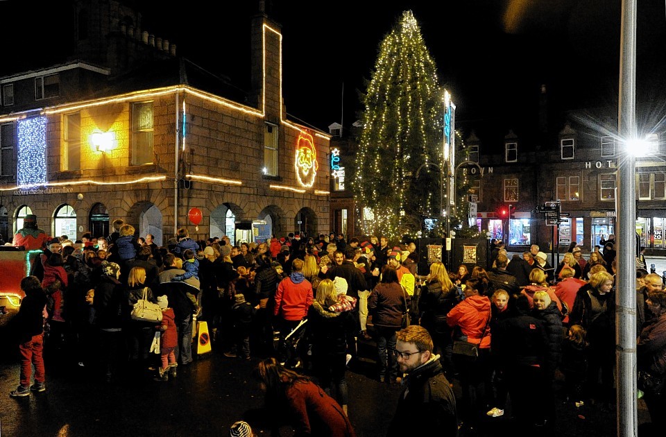 Crowds of people turned out for Stonehaven Christmas light switch-on last year