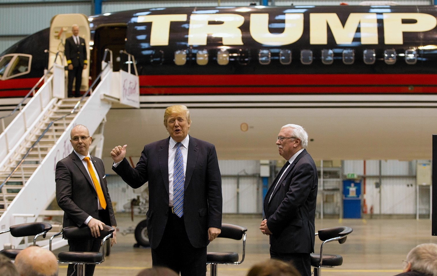 Donald Trump at Prestwick Airport