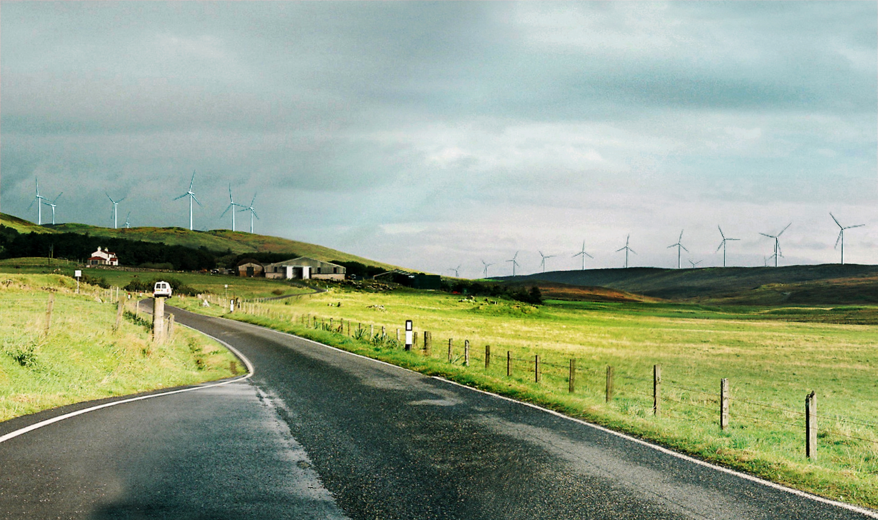 Artist impression of planned Viking Energy wind farm in Shetland.