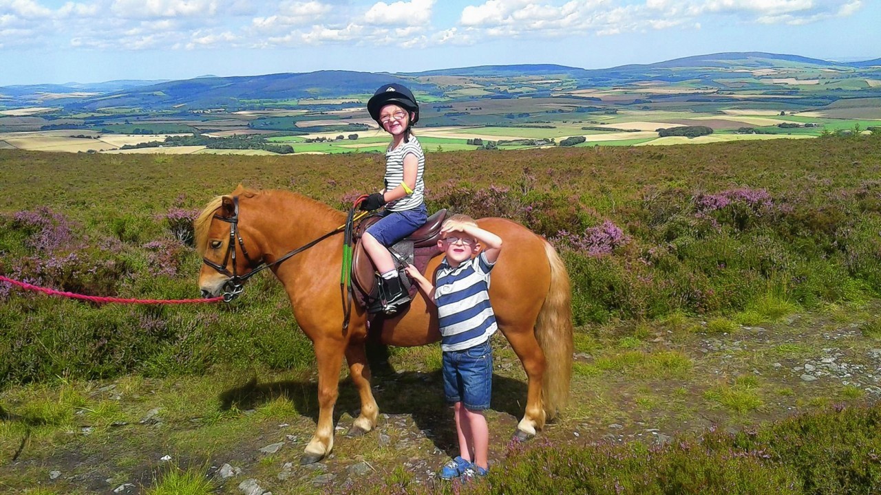Here are Kayleigh and Archie with Mitch on a leisurely walk up the Suie Hill near Alford on a lovely summer’s day. They are our winners this week.