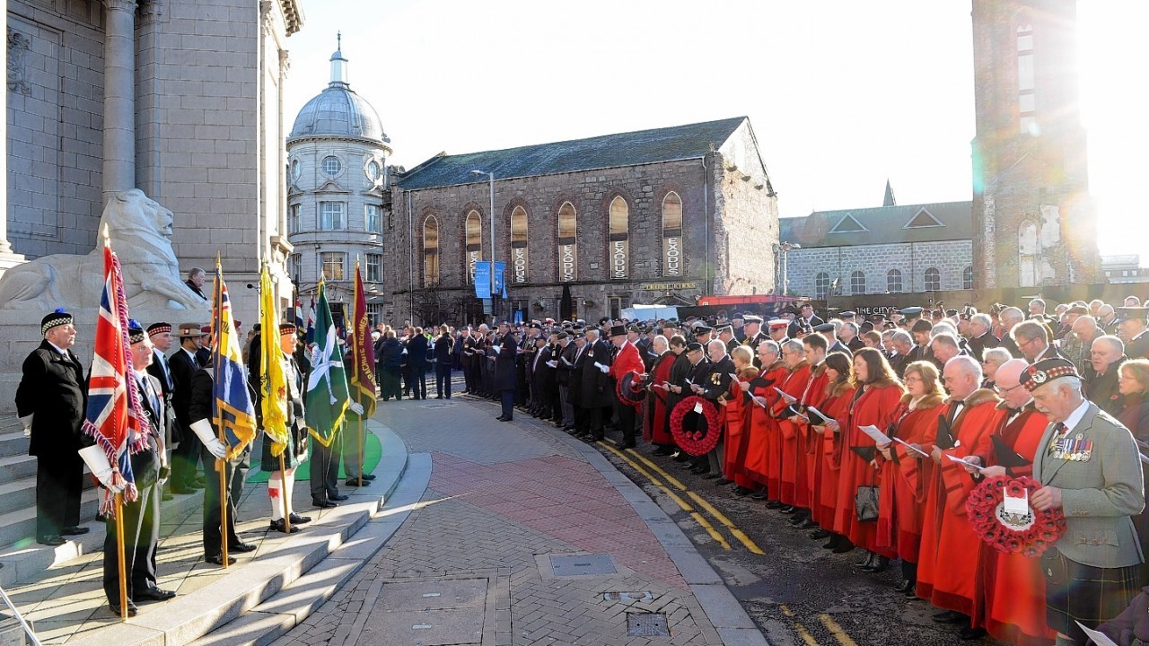 Remembrance Sunday in Aberdeen