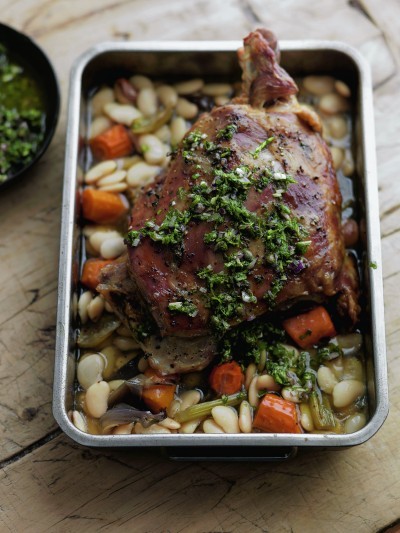 Slow Roast Lamb with Butterbeans