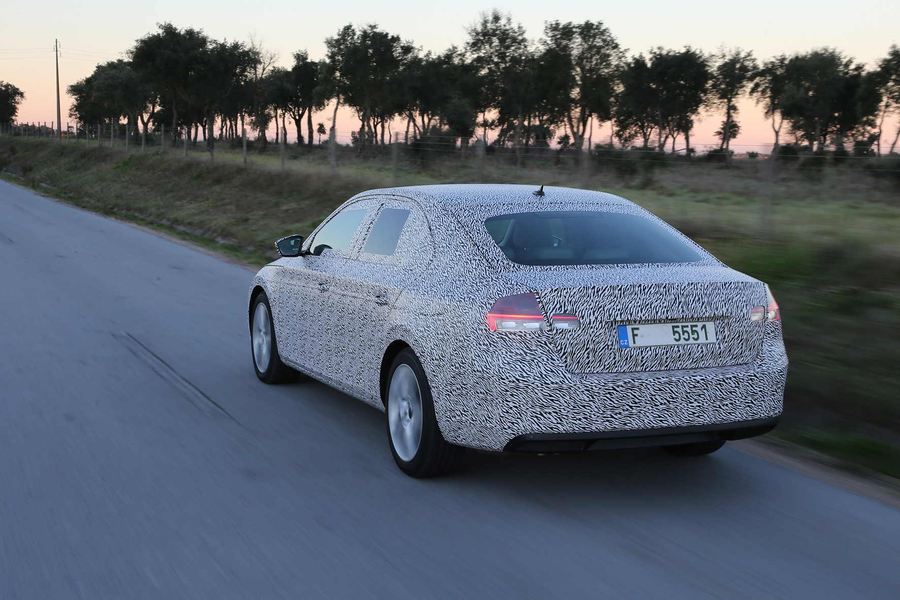 2015 Skoda Superb pre-production model in camouflage