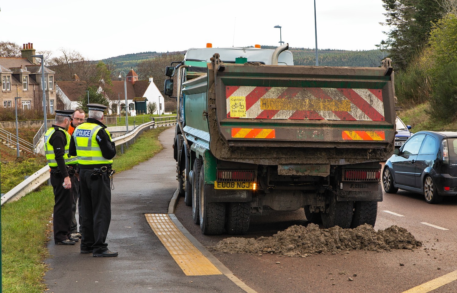 Lorry spill on the A96