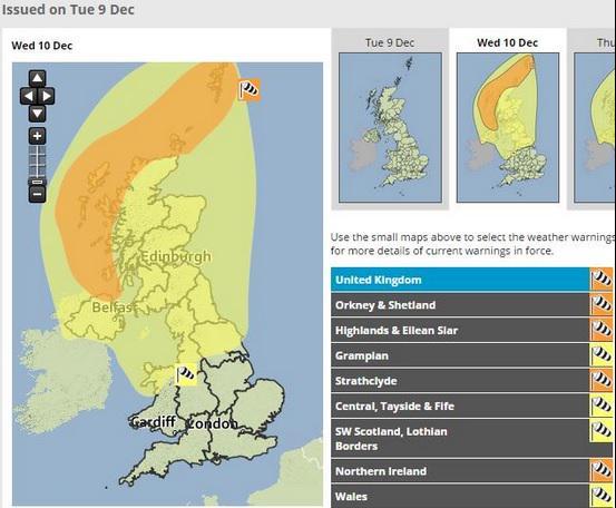 Met Office weather forecast