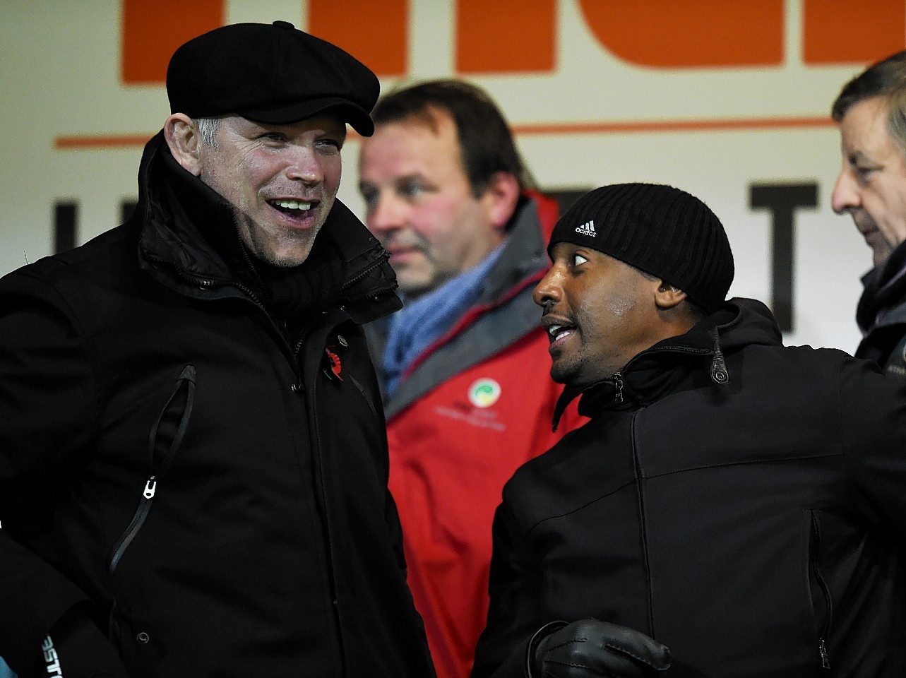 Russell Latapy and John Hughes at last night's match between Dundee United and Ross County