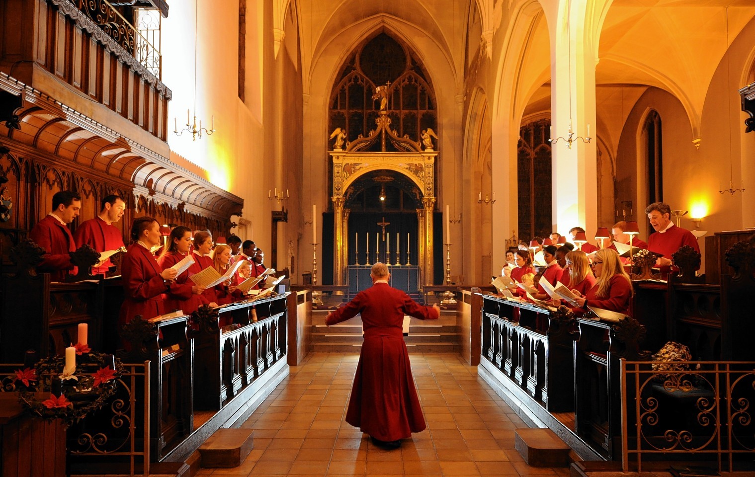 St Andrew's Cathedral, on King Street, hosted the annual Festival of Nine Lessons and Carols, a service featuring a mix of popular and historic Christian hymns. Credit: Kenny Elrick.