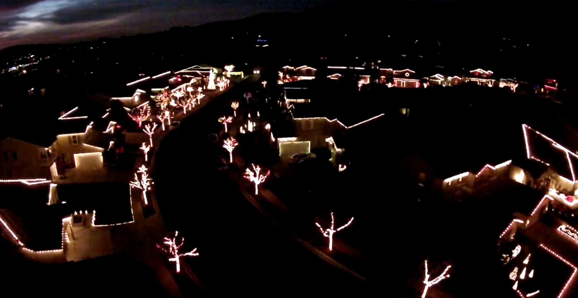 The rather impressive Christmas lights display in California