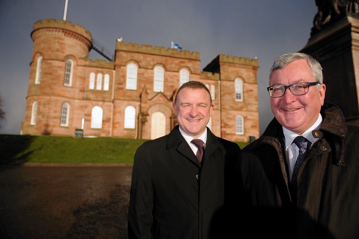 Drew Hendry and Fergus Ewing at Inverness Castle