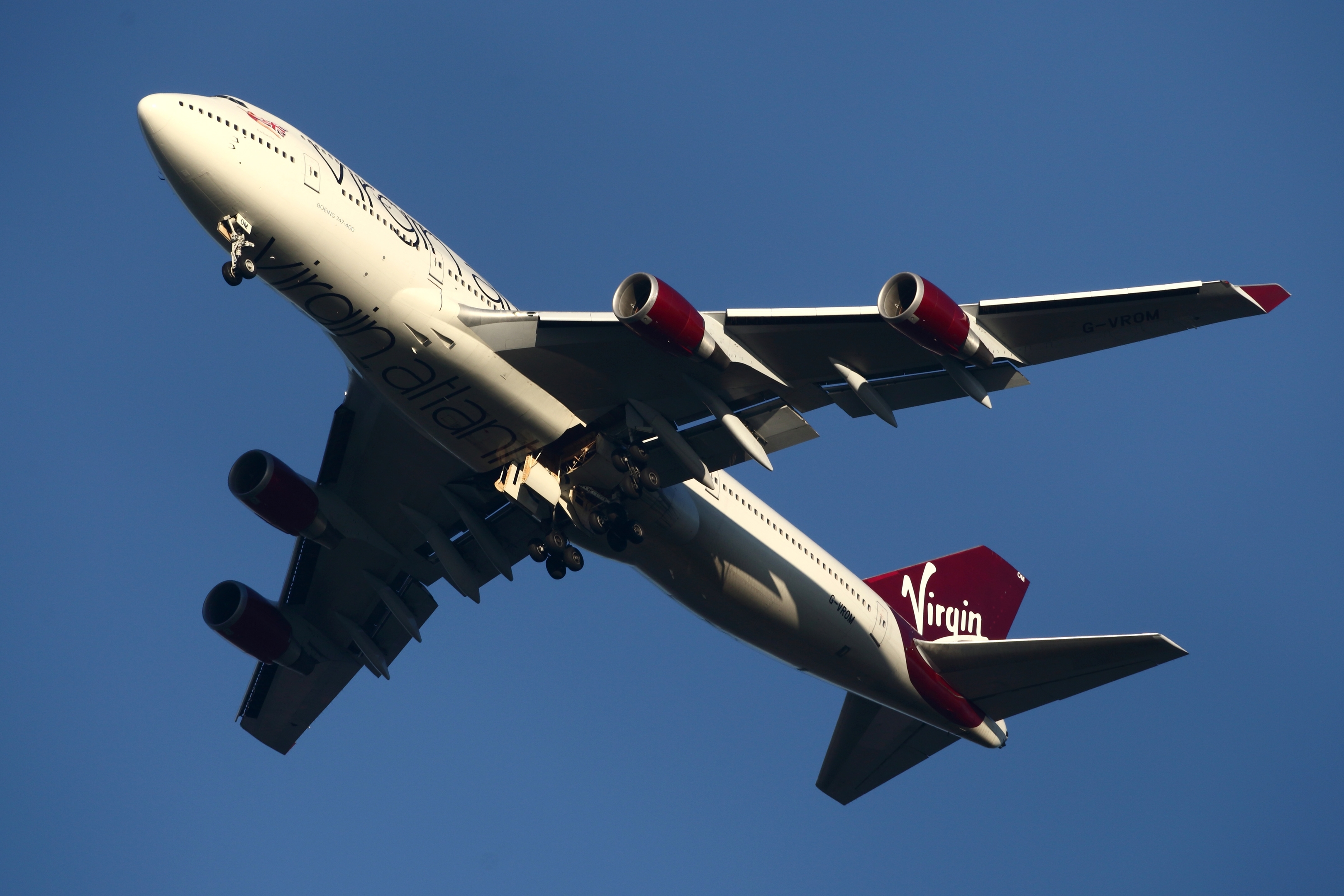 The Virgin Atlantic plane circled over the UK before landing